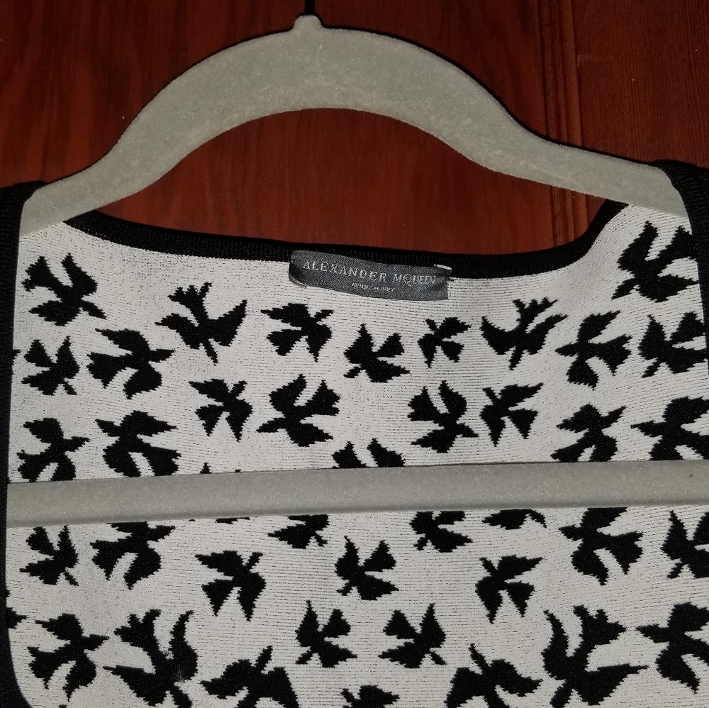 NWOT - Alexander McQueen Dove Jacquard Dress - Picture 3 of 9